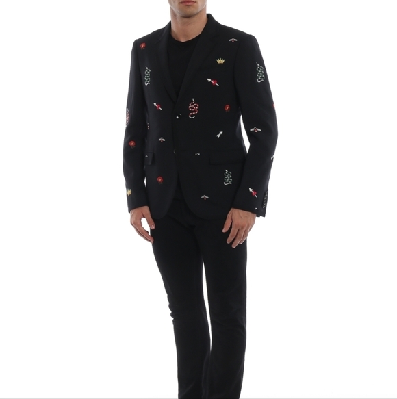 Gucci Embroidered Black Blazer - Picture 3 of 12